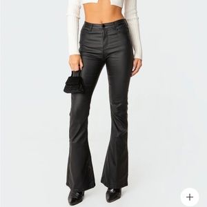EDIKTED Faux Leather Jeans Size Medium